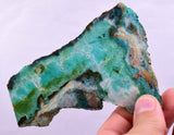 67grs GEM SILICA CHRYSOCOLLA SLAB LILY MINE PERU CHALCEDONY QUARTZ ROUGH SB192