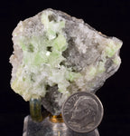 4.5cms AUGELITE CRYSTAL PERU DARK GREEN BRIGHT NEEDLE QUARTZ PASTO BUENO AE550