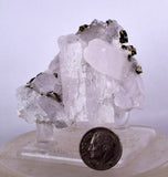 5cms CALCITE QUARTZ PYRITE DICKITE SCHEELITE ? PERU HUANZALA AB124