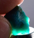 31carats GEM SILICA CHRYSOCOLLA CHALCEDONY PERU HIGH YIELD NEW FIND ROUGH SB85