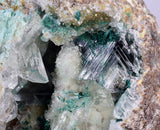 14cms GEM ATACAMITE INSIDE SELENITE CRYSTAL LILY MINE 2000 DISCOVERY PERU AB183