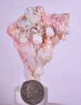 6cms GEM PINK OPAL HYALITE PALYGORSKITE QUARTZ SCULPTURE BOTRYOIDAL PERU PB44