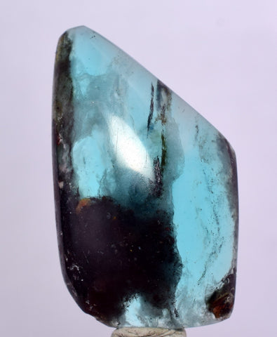 2.8cms GEM BLUE OPAL SCENIC CABOCHON PERU SEASCAPE PENDANT JEWELRY BB365