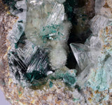 14cms GEM ATACAMITE INSIDE SELENITE CRYSTAL LILY MINE 2000 DISCOVERY PERU AB183