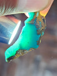 3.4grs GEM SILICA CHRYSOCOLLA LILY MINE PERU CHALCEDONY QUARTZ BLUE ROUGH SB157