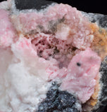 4.3cms RHODOCHROSITE QUARTZ CALCITE CRYSTALS JORDANITE (?) GALENA PERU RB504