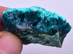 51grs BLUE MALACHITE CHRYSOCOLLA SCULPTURE SCENIC PERU ROUGH DECORATION UB184