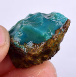 8.6grs GEM SILICA CHRYSOCOLLA LILY MINE PERU CHALCEDONY QUARTZ BLUE ROUGH SB144