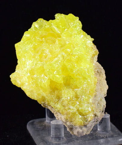 6.5cms SULPHUR NATURAL CRYSTALS BOLIVIA SULFUR POTOSI MINERAL SPECIMEN YB09