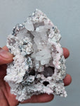 10cms RHODOCHROSITE ROSETTE QUARTZ PERU PINK CRYSTALS NEEDLES MINERAL RBZ418