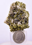 LOT 10 EPIDOTE QUARTZ CRYSTALS PERU CLUSTER COLLECTOR GREEN COLOR MINERAL CB187