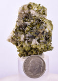 LOT 10 EPIDOTE QUARTZ CRYSTALS PERU CLUSTER COLLECTOR GREEN COLOR MINERAL CB187