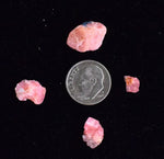 LOT 4 GEM RHODOCHROSITE CRYSTALS PERU MINERAL SPECIMEN COLLECTOR RB273