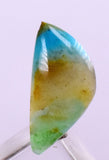 2.5ct GEM BLUE OPAL SCENIC CABOCHON PERU SEASCAPE PENDANT JEWELRY BB132