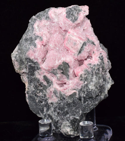 6.7cms RHODOCHROSITE ROSETTE PERU PINK CRYSTALS HUANZALA MINE MINERAL RB469