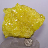 8.8cms SULPHUR NATURAL CRYSTALS BOLIVIA SULFUR POTOSI MINERAL SPECIMEN YB21
