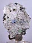 8.8ms  GREEN BLUE FLUORITE PYRITE CRYSTAL PERU HUANZALA MINE SHINY KB18