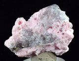 3.9cms RHODOCHROSITE ROSETTE PYRITE QUARTZ PERU PINK CRYSTALS MINERAL RB403