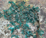 14.5cms DIOPTASE CRYSTALS PERU QUARTZ CHRYSOCOLLA MINERAL SPECIMEN KB41