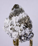 5.7cms PYRITE CUBIC QUARTZ CALCITE PERU SHINY CRYSTALS MINERAL COLLECTOR MB24