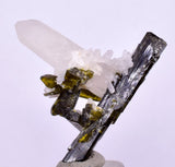 3cms PREMIUM EPIDOTE QUARTZ MINIATURE CRYSTALS PERU AESTHETIC COLLECTOR CB132