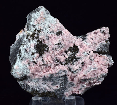 6.5cms RHODOCHROSITE ROSETTE PYRITE CRYSTALS PERU MINERAL SPECIMEN RB573
