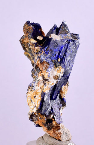 3cms GEM AZURITE CRYSTALS MOROCCO ROYAL BLUE COLOR SHARP SHINY UB102