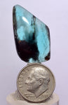 2.8cms GEM BLUE OPAL SCENIC CABOCHON PERU SEASCAPE PENDANT JEWELRY BB365