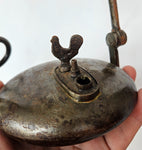 57cm  LENTICULAR MINERS LAMP TUNNEL RARE LANTERN IRON CAST NB07