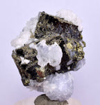 3.3cm  BLUE DOLOMITE SELLAITE CRYSTALS CHALCOPYRITE QUARTZ CALCITE PERU GB32