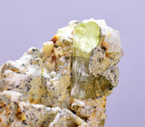 6.7cms YELLOW APATITE CRYSTALS IMILCHIL MOROCCO MINERAL SPECIMEN AB238