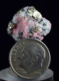 2cms RHODOCHROSITE FLUORITE PYRITE CHINA CRYSTAL RHOMBOHEDRAL MINIATURE RB632