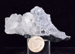 7.3cms DRUZY QUARTZ SHINY CALCITE NATURAL CRYSTAL PERU MINERAL SPECIMEN QB46