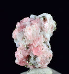1.9cms RHODOCHROSITE PYRITE FLUORITE CHINA CRYSTAL RHOMBOHEDRAL MINIATURE RB648