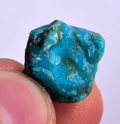 10carats GEM SILICA CHRYSOCOLLA CHALCEDONY PERU HIGH YIELD NEW FIND ROUGH SB163