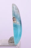 6.5ct GEM BLUE OPAL SCENIC CABOCHON PERU SEASCAPE PENDANT JEWELRY BB102