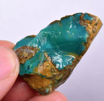 14grs GEM SILICA CHRYSOCOLLA LILY MINE PERU CHALCEDONY QUARTZ BLUE ROUGH SB141