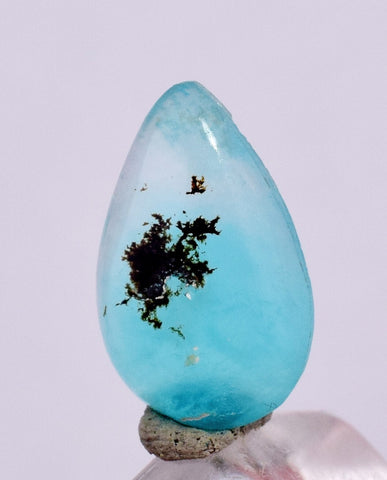 1.5ct GEM BLUE OPAL SCENIC CABOCHON PERU SEASCAPE PENDANT JEWELRY BB297
