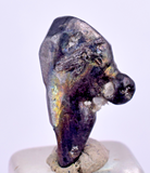 1.3cms GEM ACANTHITE IRIDESCENT QUARTZ PYRARGYRITE CRYSTALS MINERALPERU HB166