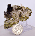 5.6cms PREMIUM EPIDOTE QUARTZ MINIATURE CRYSTALS PERU AESTHETIC COLLECTOR CB164