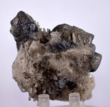 8.2cms GALENA QUARTZ PYRITE CRYSTAL CUBIC PERU MINERAL SPECIMEN  GB16