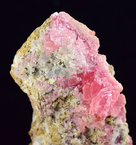 6.5cms GEM RHODOCHROSITE FLUORITE PYRITE CRYSTAL QUARTZ CHINA FLUORESCENT RB313
