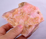 590 grams GEM PINK OPAL PERU ROUGH ANGEL SKIN TRANSLUCENT CORAL COLOR PB82
