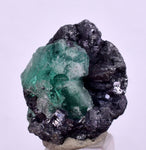 2.3cms GEOCRONITE GREEN FLUORITE CRYSTAL PERU MILPO ATACOCHA PERU SHINY KB35