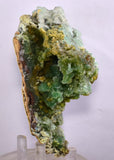 11.6cms DRUZY CHRYSOCOLLA CALCITE QUARTZ LILY MINE PERU COPPER MINERAL DB60