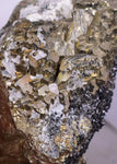 6.9cms PYRITE CUBIC QUARTZ TETRAHEDRITE PERU CRYSTAL MINERAL COLLECTOR MB31