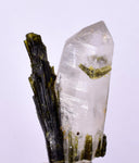 2.8cms PREMIUM EPIDOTE QUARTZ MINIATURE CRYSTALS PERU AESTHETIC COLLECTOR CB128