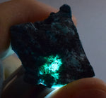 51grs BLUE MALACHITE CHRYSOCOLLA SCULPTURE SCENIC PERU ROUGH DECORATION UB182