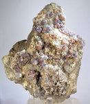 14cms GEM SPHALERITE RUBY BLEND ON QUARTZ PYRITE CRYSTALS PERU MB141
