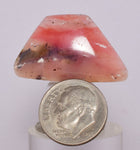 9.5cts GEM PINK OPAL CABOCHON PERU TRANSLUCENT JEWELRY PENDANT BB223